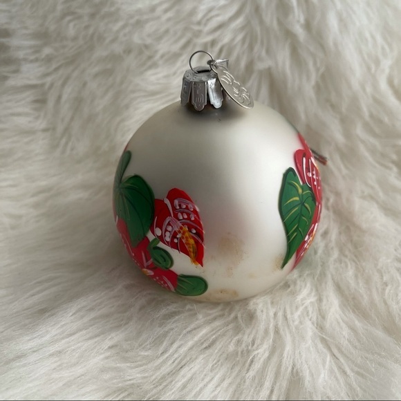 Glass Ornament Anthurium Hawaiian Christmas Tree - Picture 6 of 9